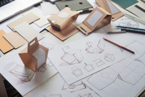 Minimalist packaging design drawings
