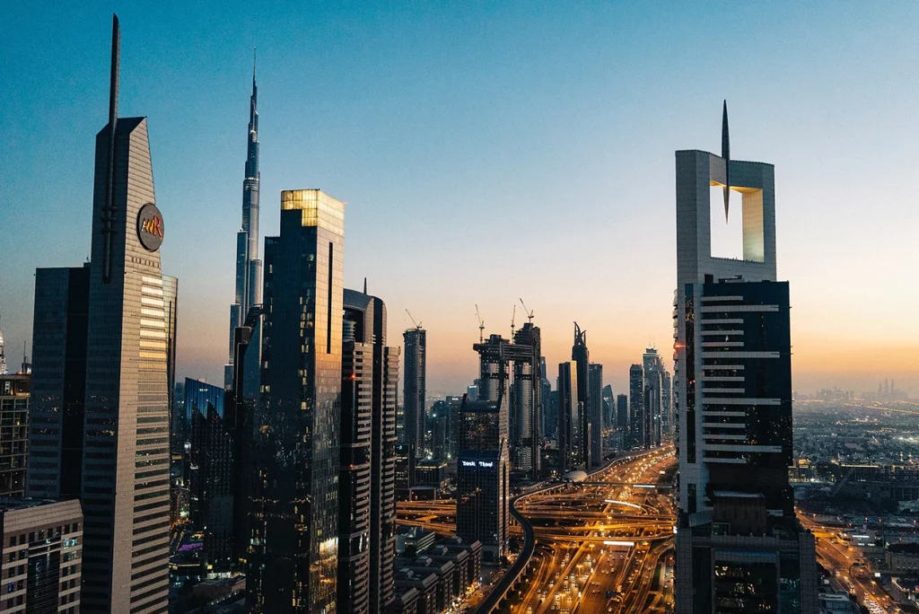 Dubai city skyline, UAE